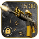 gun fire lock screen android application logo